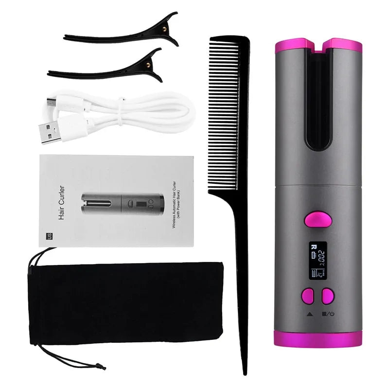 Hair Curler USB Rechargeable Cordless