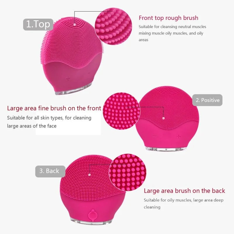 Electric Silicone Brush For Oil Control