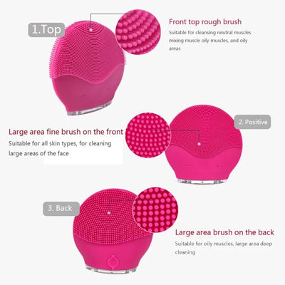 Electric Silicone Brush For Oil Control